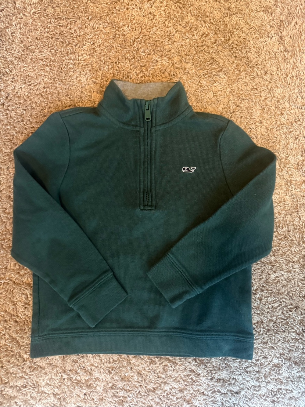 Vineyard Vines Dark Green Kids Quarter-Zip Pullover